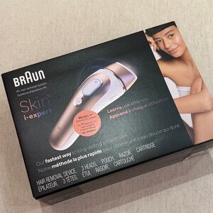 Braun skin i expert IPL 7 learning hair removal device  system rose gold new *